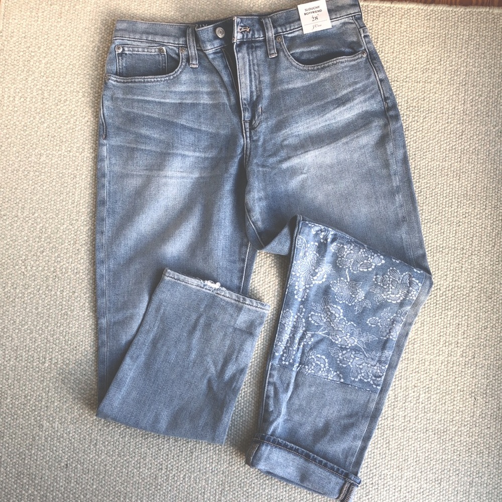 J Crew Slouchy Boyfriend jean, Norwich wash